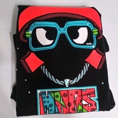 Vtg Original Rufnek Neon MARS Tshirt Mens XL Black 100% Cotton Street Retro READ