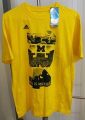 Michigan Wolverines This is MICHIGAN 134,000 2013 Schedule T-Shirt Adidas Mens L