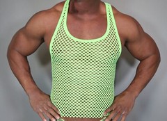 GREEN SLEEVELESS MESH ATHLETIC SHIRT ADULT SMALL