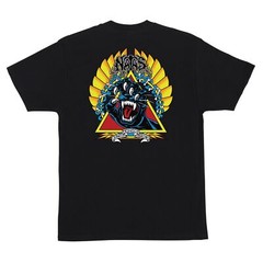 Santa Monica Airlines Natas Kaupas SCREAMING PANTHER Skateboard T Shirt BLACK