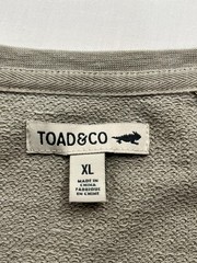 Toad&Co Shirt Mens XL Beige Long Sleeve Hemp Organic Cotton Pocket Modfield Crew