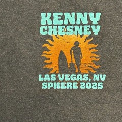 Kenny Chesney Concert T-Shirt Sphere Size XL 2025 Sun NEW Las Vegas Country Tour