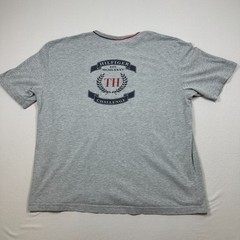 Tommy Hilfiger Challenge V Neck Gray Y2K T-Shirt – Size XXL