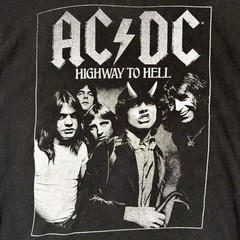 AC/DC Highway To Hell Black Size XL T-Shirt Metal Band Music Rock