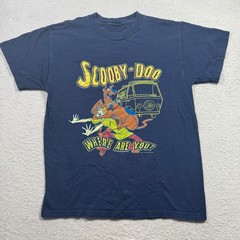 Scooby-Doo T-Shirt Unisex Medium Navy Blue 2001 Mystery Machine Graphic Y2K Tee