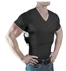 Men Tactical Concealed Carry Shirt Short Sleeve Hidden Holster Pockets