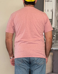 LAT Heather Pink Size XL Cut Off Crop Crewneck Short Sleeve T-Shirt
