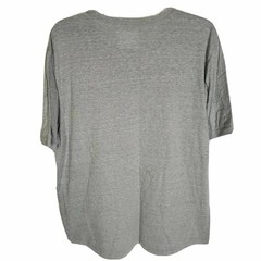 G.H. Bass Co Men’s T Shirt Large Gray 2 Button Short Sleeve Casual Crew Neck
