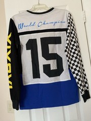 Racing Checkered Finish Line Flag Automobile #15 Motor Long Sleeve T-Shirt Large