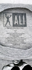 Ali Muhammad Ali T Shirt Mens X-Large Grey Graphic Print 100% Cotton*