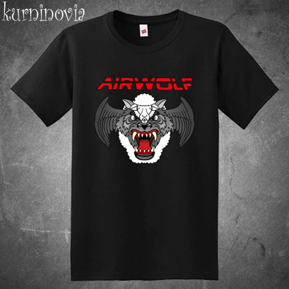 Airwolf Action TV Series Retro Men’s Black T-Shirt Size S to 5XL