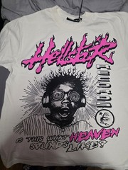 Hellstar “Is This What Heaven Sounds Like” White Men’s L Tee Short Sleeve Crew