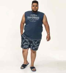 D555 Duke Big Mens San Diego Printed Sleeveless T-Shirt Vest 2XL-8XL (601713-K)