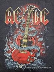 AC/DC World Tour 2015/16 Rock Band XL Shirt Black Front And Back Print NWT