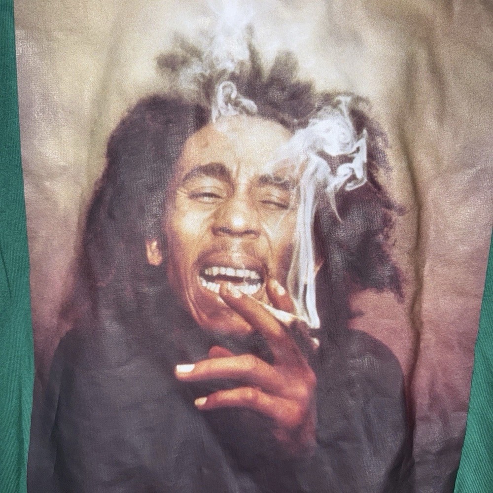 Bob Marley Shirt Mens Large L Green Shoe Palace Embroidered New With Tags
