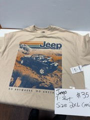 Jeep – Go Anywhere Do Anything – Sand T-Shirt – Size 2XL – Walmart – NWT – #35