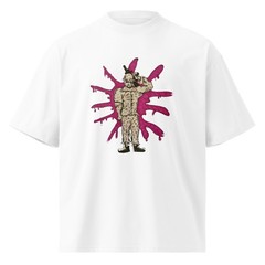 Unisex organic oversized high neck t-shirt