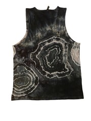 Men’s Tie Dye Tank Bundle, 4, XL Tan Tops, Stick Figure Band Inspired, Hand Dyed