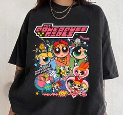 Powerpuff Girls Vintage T-Shirt, Tshirt Comfort Shortsleeve Cotton Top