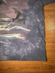 Vintage The Mountain Dolphin Ocean Tie Dye Graphic T Shirt XL USA 12