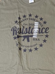 NWT Tyranny Task Force: Resistance” military green t-shirt Men’s XL (N0626480)