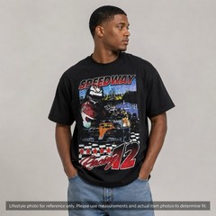 Speedway Racing Graphic Tee Mens XL Black Motorsports Race Car T Shirt NASCAR