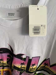 Levi’s Mens Dune Buggy White T-shirt Short Sleeve Large Pismo Beach
