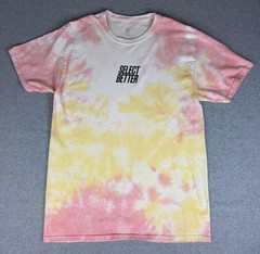 Select Shirt Mens Medium Multicolor Tie Dye Select Better Graphic Quote Tee