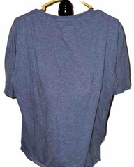Blue Modern Fit Large 100% Cotton V-Neck T-Shirt
