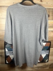 Claiborne Men’s XL Gray Ribbed Knit Solid Crew Neck Short Sleeve T-Shirt