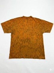 Vintage 90s Ragtop Sportswear Wolf Nature T-Shirt Brown Tie Dye Made in USA