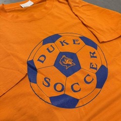 Vintage 80s Duke University Soccer Eurosport Graphic Tee Fits S/M Made In USA