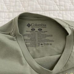 2Pc Columbia Men’s Navy Green Graphic Logo Cotton T-Shirt Short Sleeve S