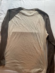 Columbia Beige Brown Colorblock Logo Cotton Knit Crew Neck T-Shirt Men 2XL