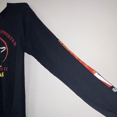 Gildan Ultra Cotton Men’s L Black Cotton POW MIA Graphic Crew Neck Long Sleeve