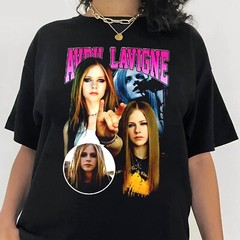 Avril Lavigne tshirt Lovely Female Singer Cotton Men All Size Shirt