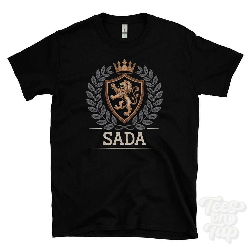 SADA FANTASY COAT OF ARMS T-SHIRT novelty parody family name crest