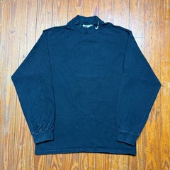 Vintage Nike Mock Neck Shirt Mens Size Medium Black Long Sleeve Swoosh 90s