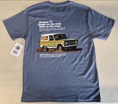 Ford Official License Roadtrip T-shirt ’77 Ford Bronco Size M Steel Blue