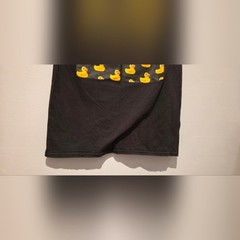 Marvel Black Tee with Yellow Duck Pattern Mens Small GUC