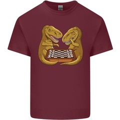 Chess T-Rex Dinosaur Mens Light Cotton T-Shirt