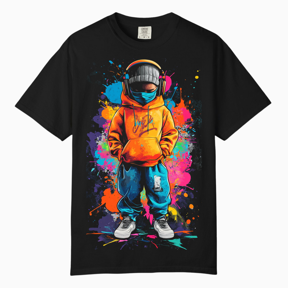 Neon Hip Hop Graphic T-Shirt, Comfort Colors T Shirt, Unisex Streetwear Tee
