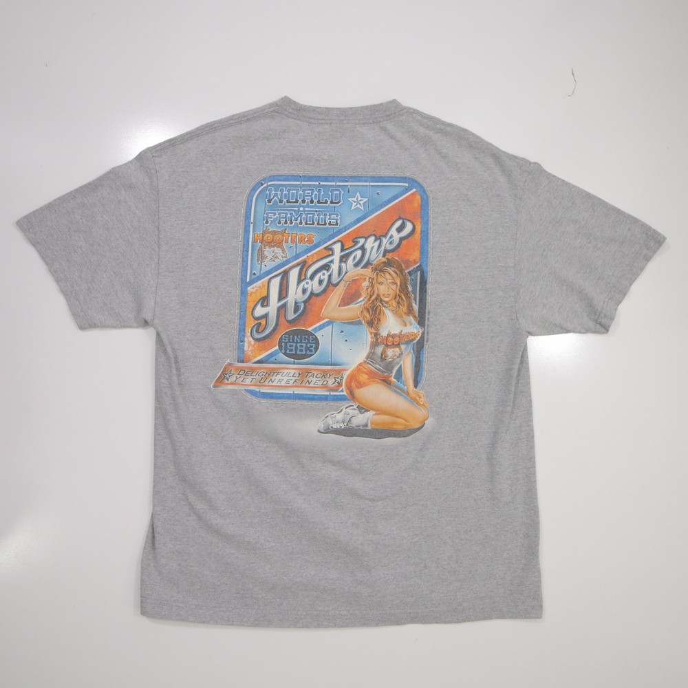 Vintage Hooters Double Sided Graphic T-Shirt Mens XL Lake Union Washington