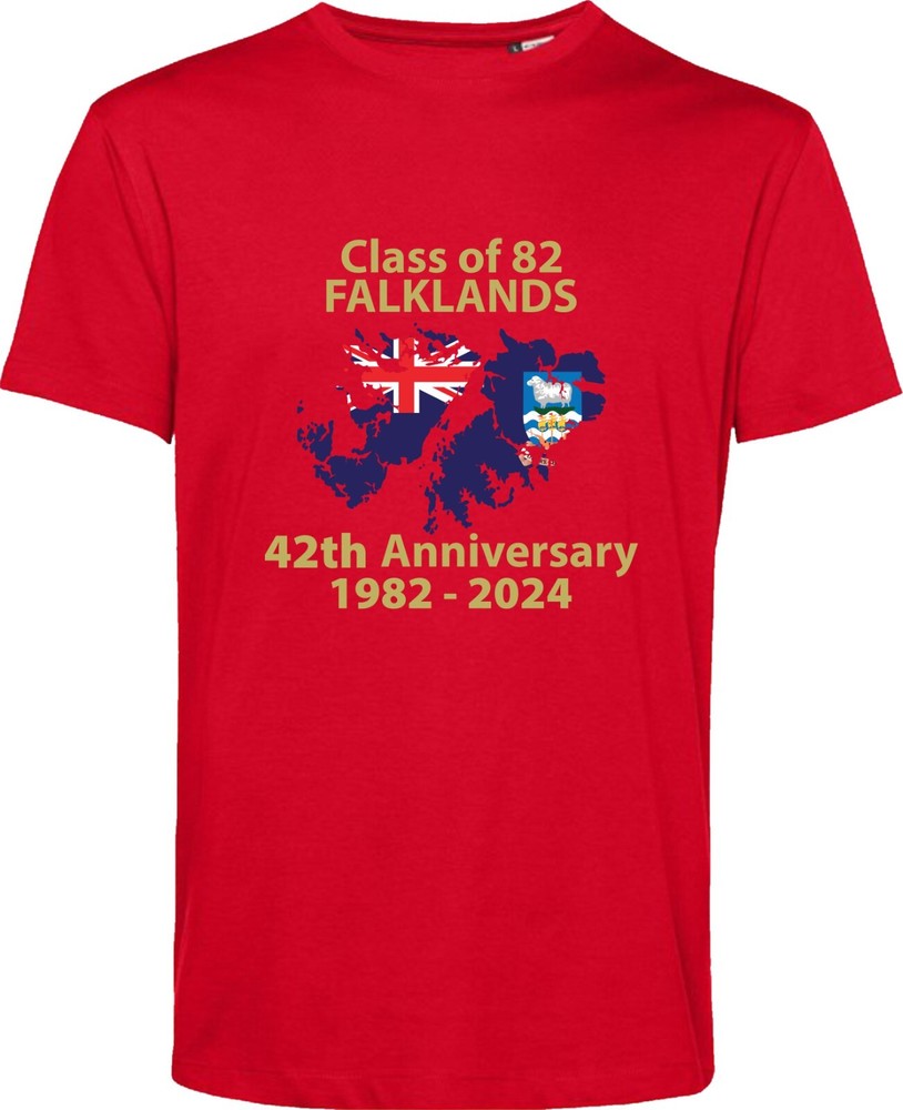 Class Of 82 Falkland Islands 42th Anniversary 1982-2024 T Shirt British Flag Top