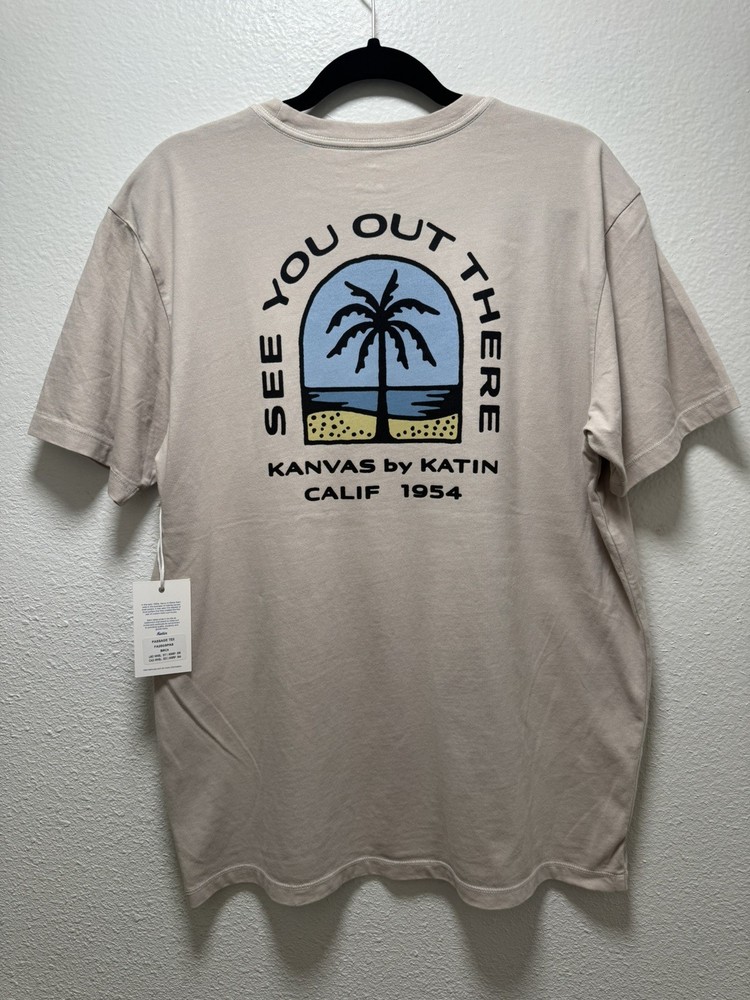 Katin Large Men T-shirt Logo 100% Organic Cotton Birch