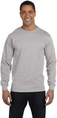 Hanes Men’s Essentials Long-Sleeve T-Shirt Crewneck Cotton T-Shirts Men 2 Pack