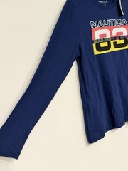 NEW Nautica ‘1983 Sailing’ Shirt Size Medium Navy Long Sleeve Cotton Crew Jersey