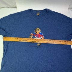 POLO Ralph Lauren Mens Football Bear Graphic T Shirt Size 3XB Blue Preppy