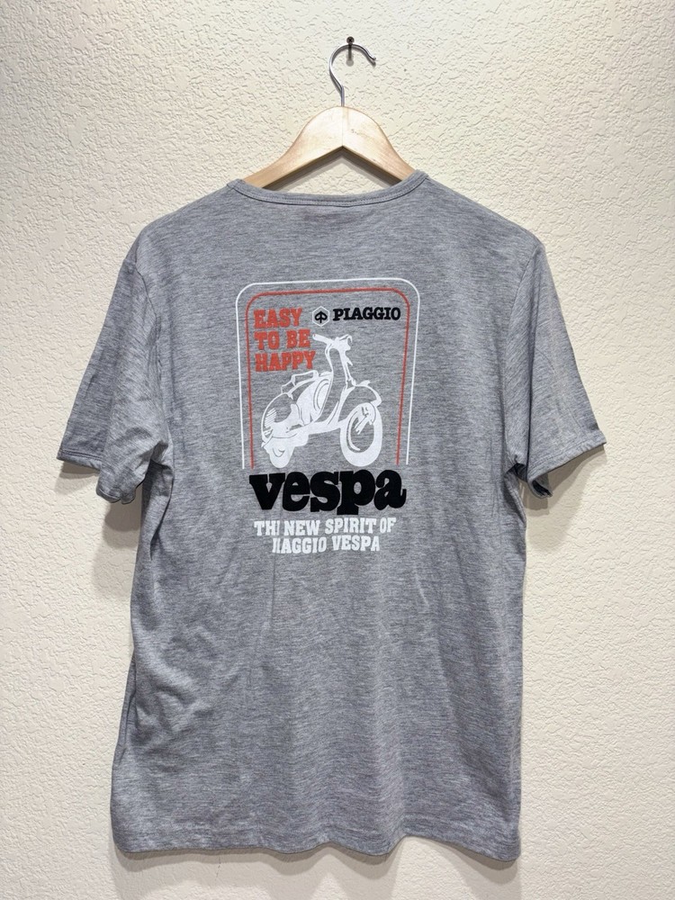 Vespa Piaggio T Shirt Grey Dark Muse XL New With Tags Fits Smaller