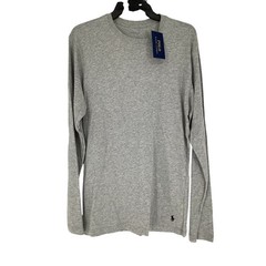 Polo Ralph Lauren Mens Small Grey Heather Long Sleeve Crew Cotton T-Shirt O3-20